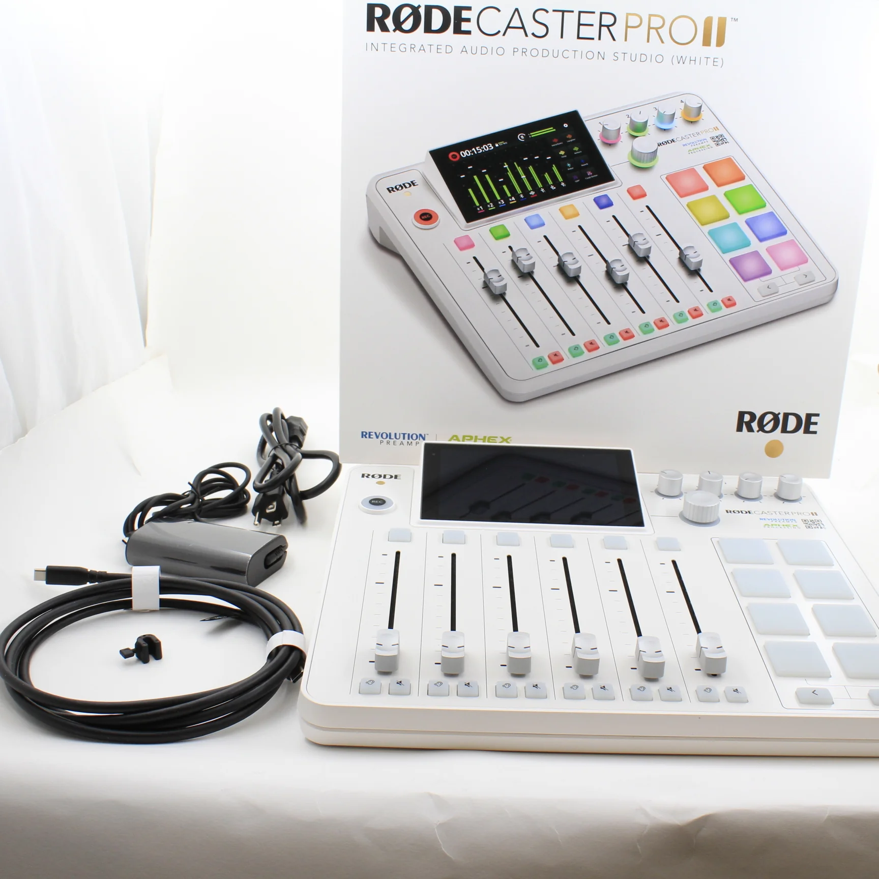 * OPEN BOX EXCELLENT * RODE RODECaster Pro II Integrated Audio Production Studio (White)