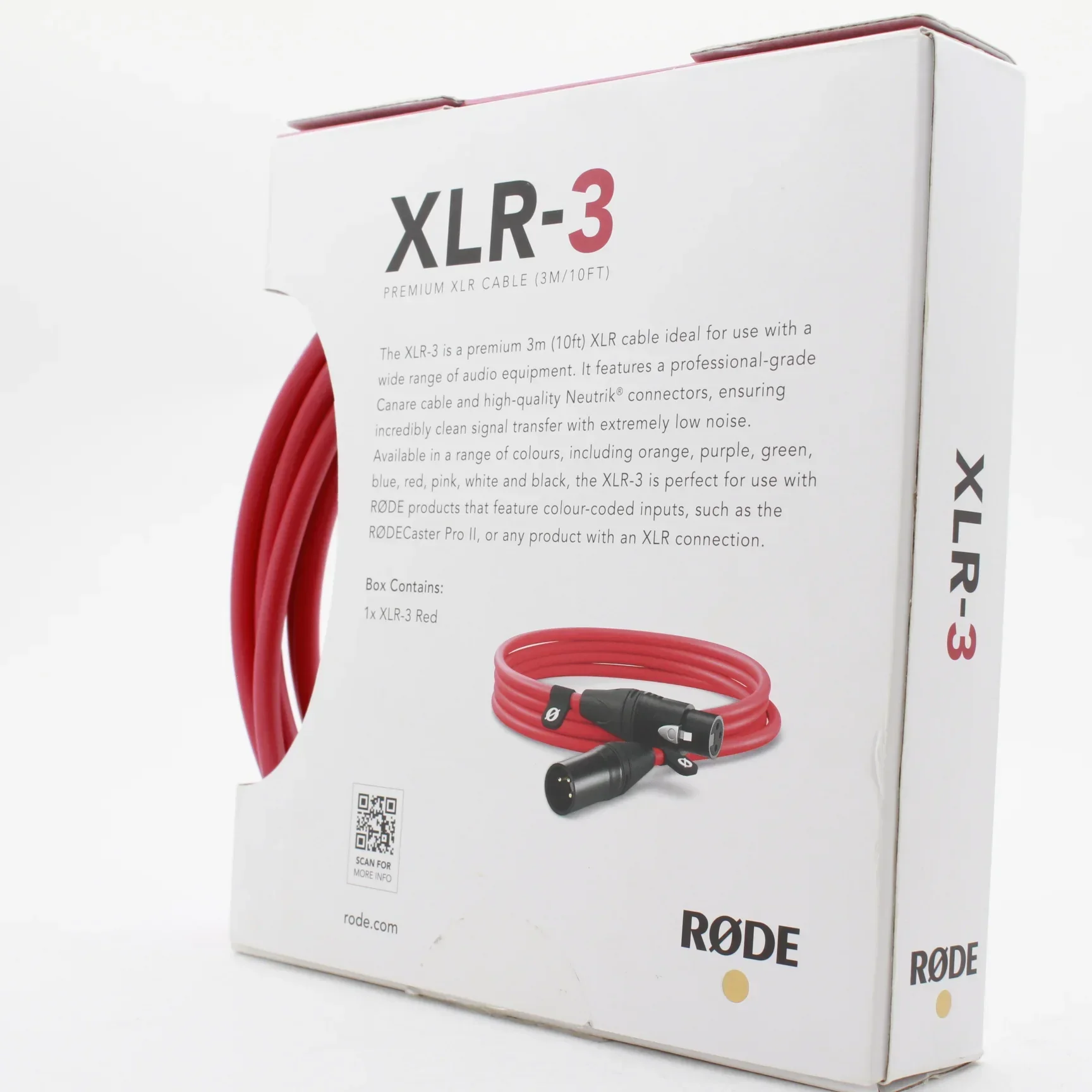 * OPEN BOX EXCELLENT * RODE XLR Male to Female Cable - 9.8' (Red) - Image 3