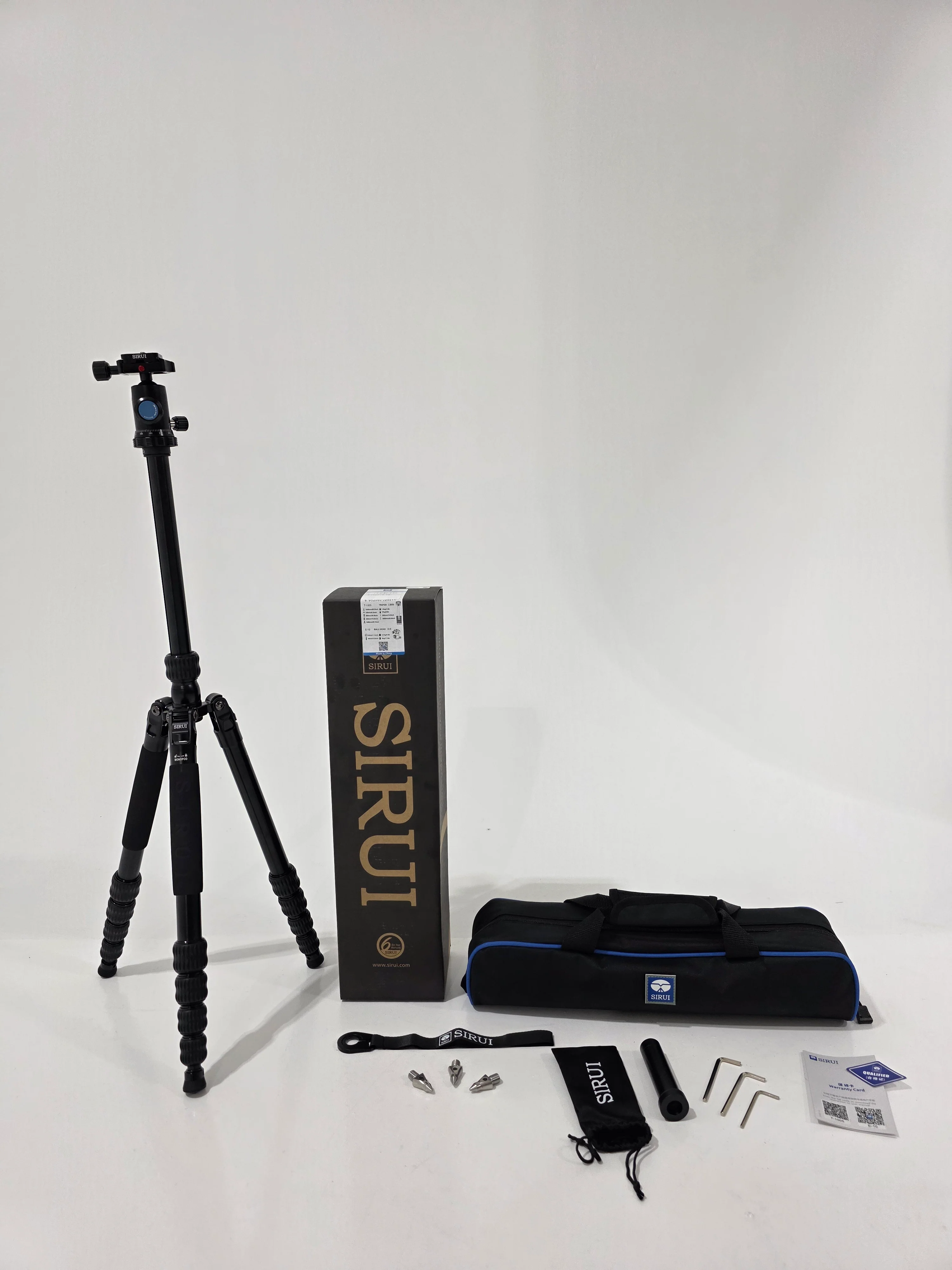* OPEN BOX EXCELLENT * Sirui T-1005 Aluminum Travel Tripod with E-10 Ball Head - Image 2