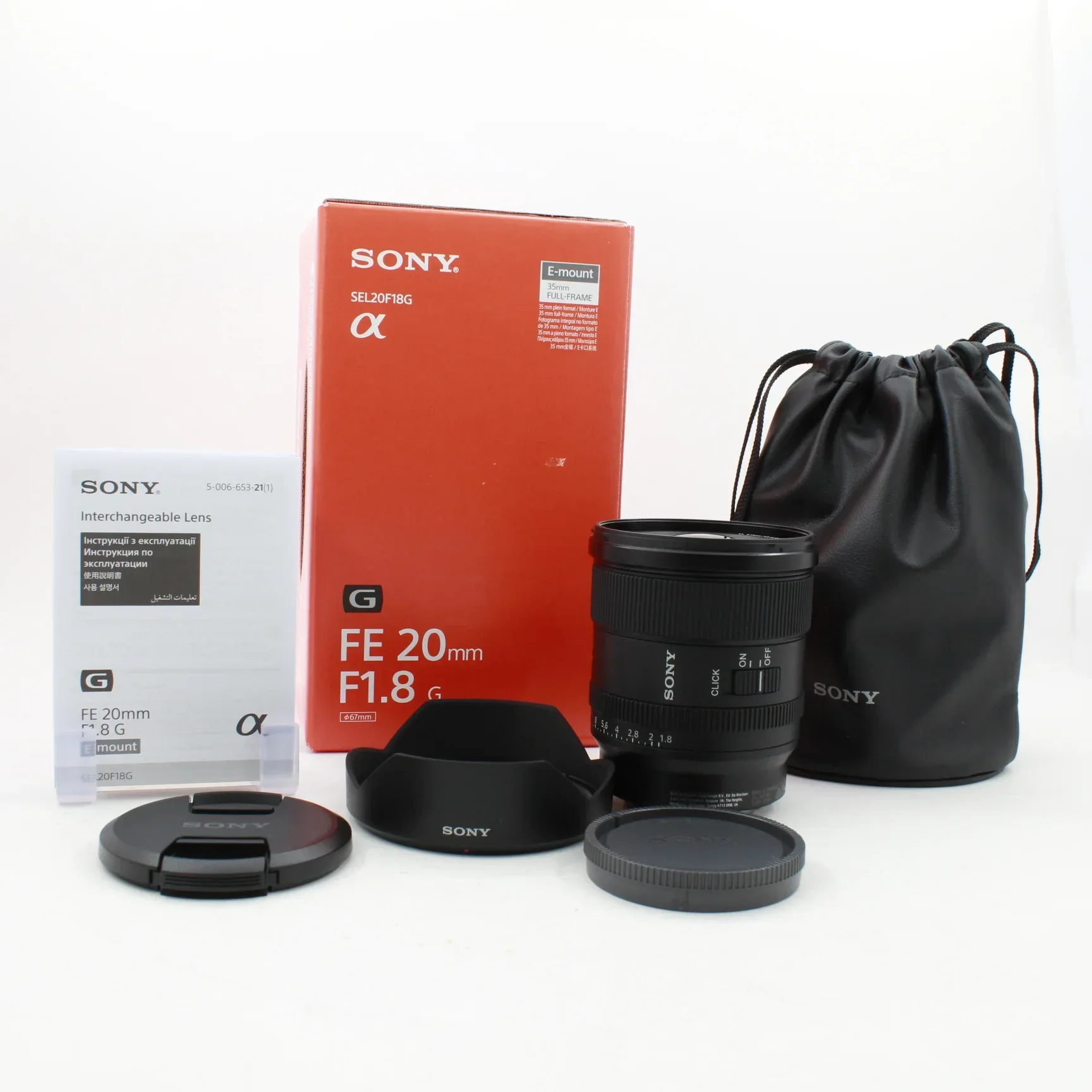 * OPEN BOX EXCELLENT * Sony FE 20mm f/1.8 G Lens