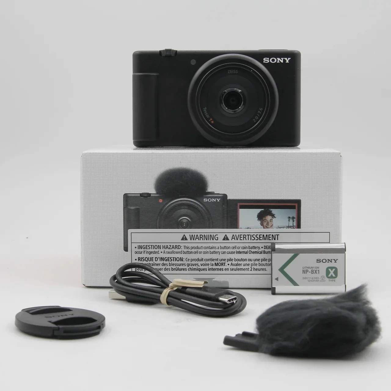 * OPEN BOX EXCELLENT * Sony ZV-1F Vlogging Camera (Black)
