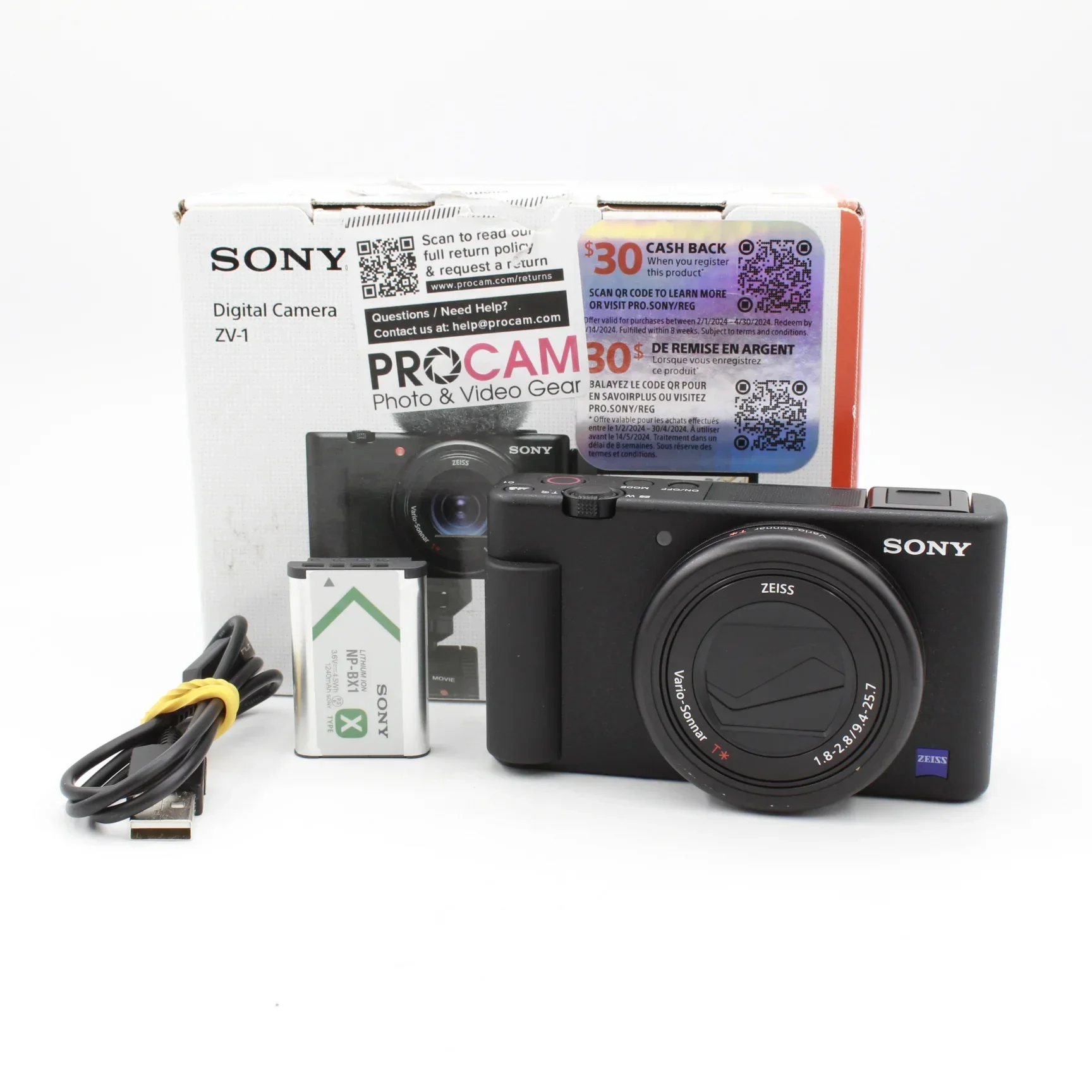 * OPEN BOX FAIR * Sony ZV-1 Digital Camera (Black)