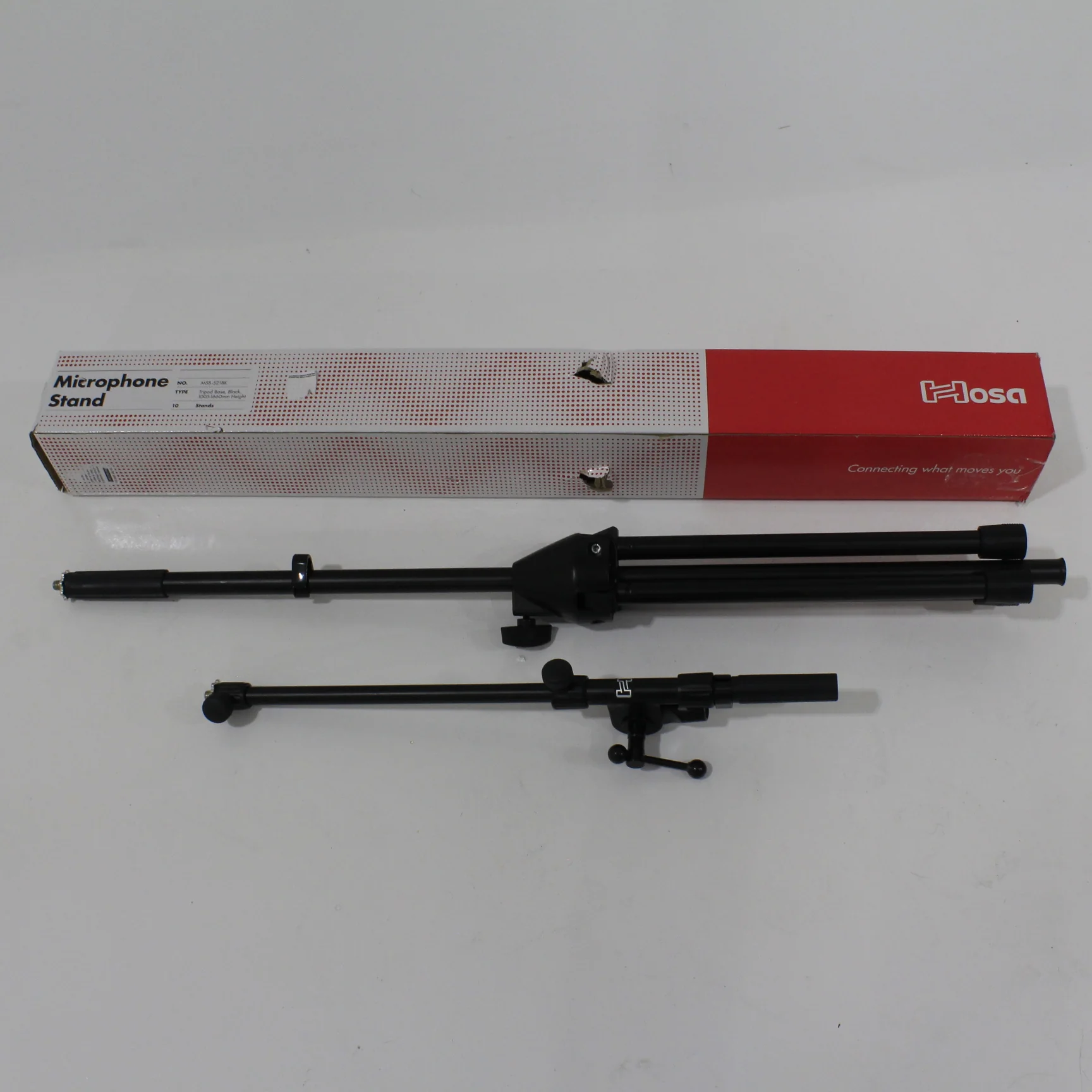 * OPEN BOX GOOD * Hosa Microphone Stand with Boom (Black)