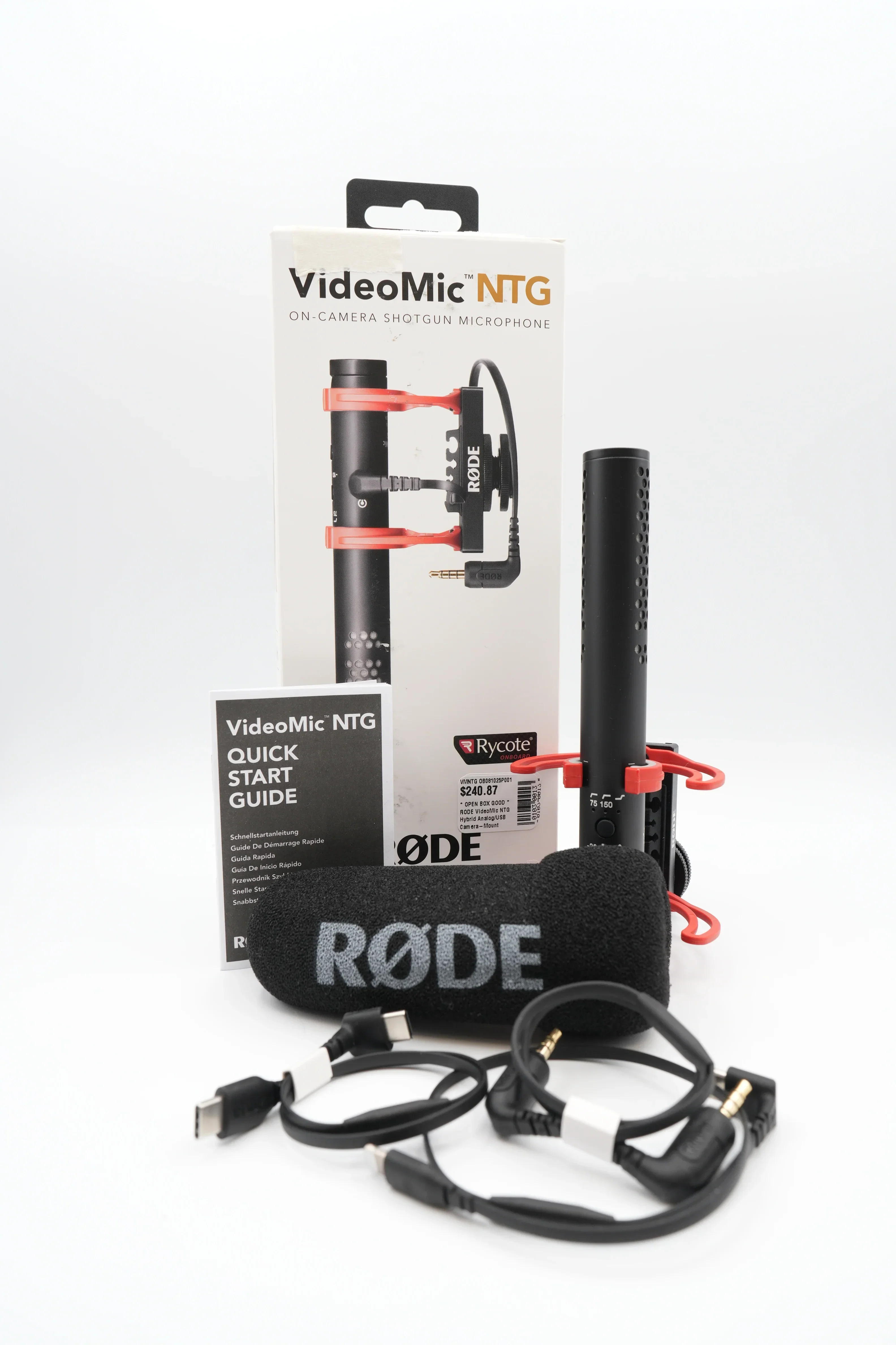 * OPEN BOX * Rode VideoMic NTG Hybrid Analog/USB Camera-Mount Shotgun Microphone