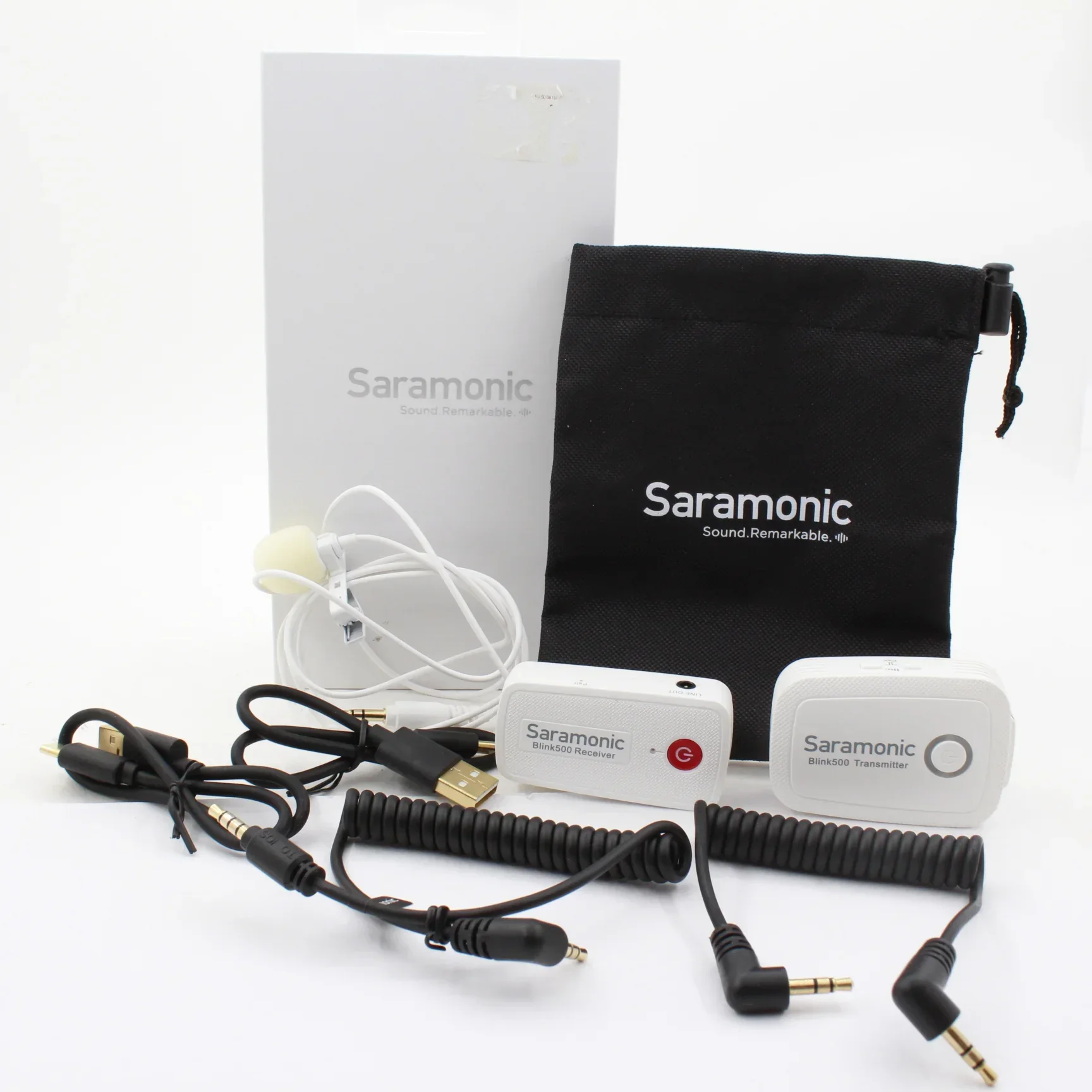 * OPEN BOX EXCELLENT * Saramonic Blink 500 B1 Digital Camera-Mount Wireless Omni Lavalier Microphone System (2.4 GHz, Snow White)