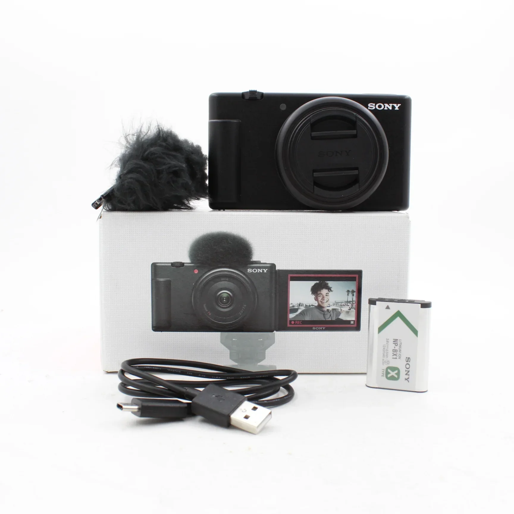 * OPEN BOX EXCELLENT * Sony ZV-1F Vlogging Camera (Black)