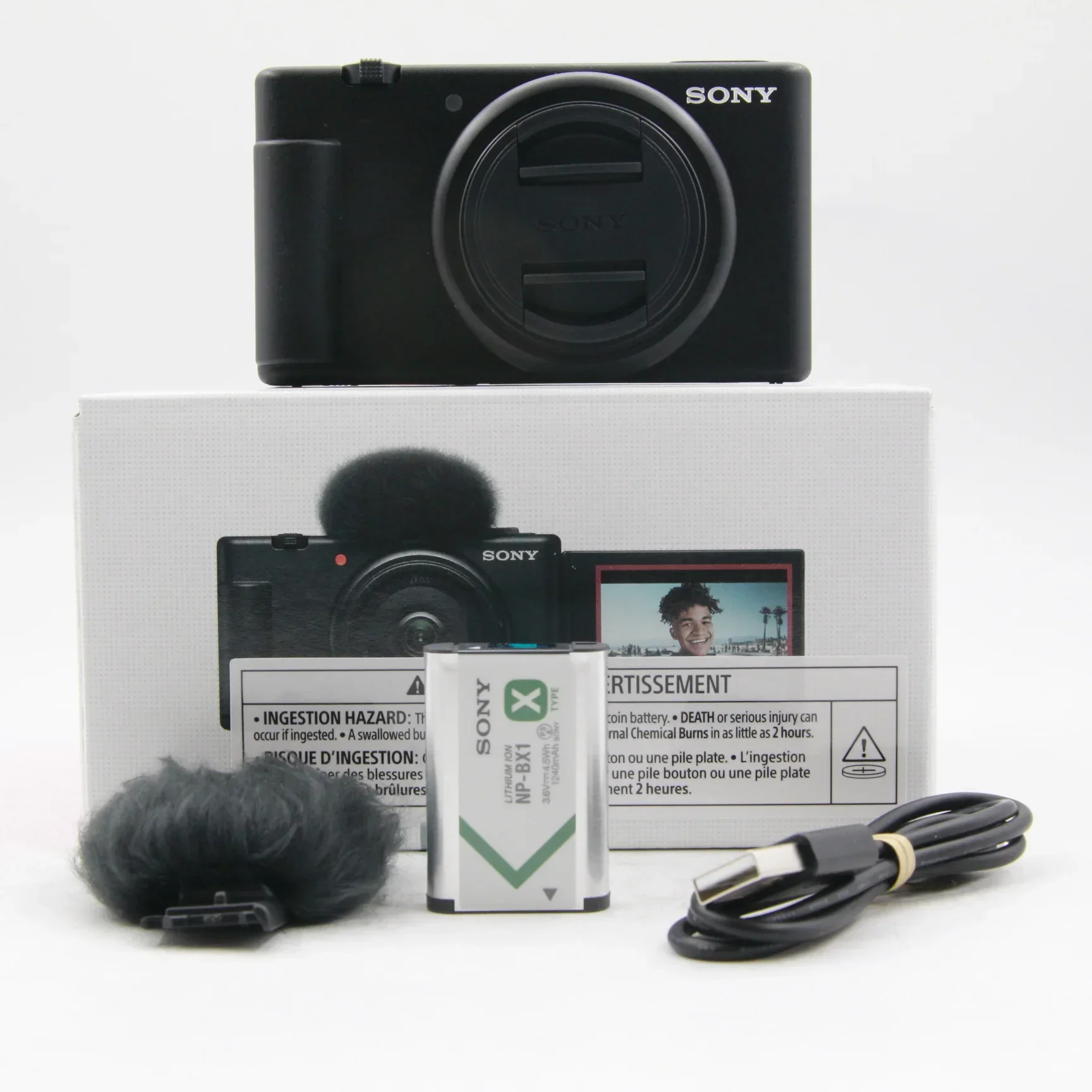 * OPEN BOX EXCELLENT * Sony ZV-1F Vlogging Camera (Black)
