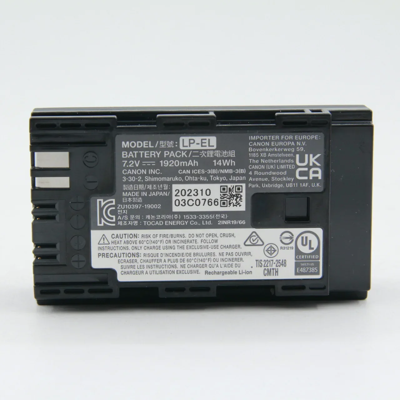 * OPEN BOX GOOD * Canon LP-EL Lithium-Ion Battery Pack for Speedlite EL-1 - Image 3