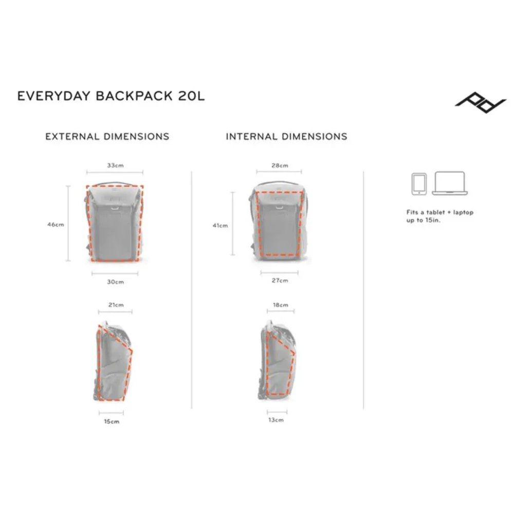 Peak Design Everyday Backpack v2 (20L, Charcoal) - Image 19