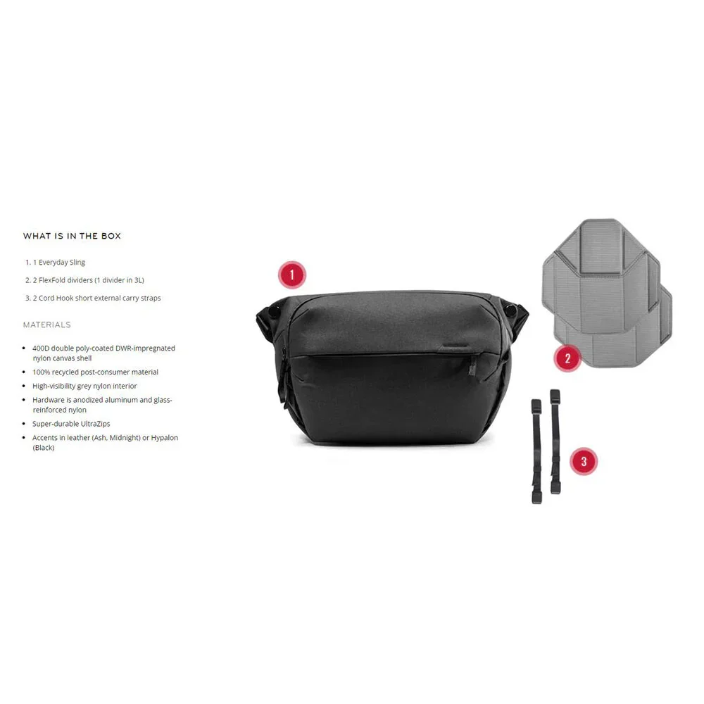 Peak Design Everyday Sling v2 (Black, 3L) - Image 11