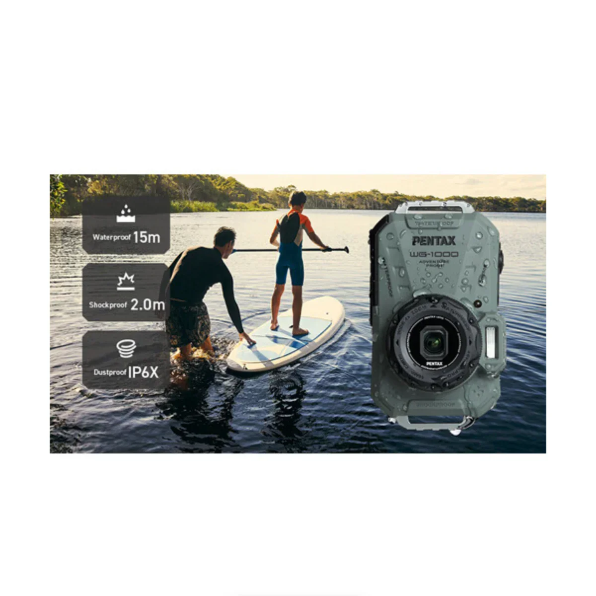 Pentax WG-1000 Digital Camera (Olive) - Image 9