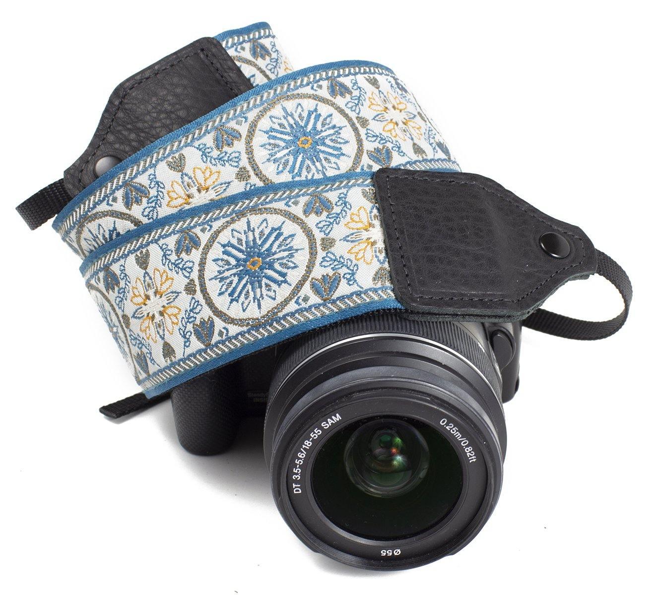 Perri's Leathers Ltd. 2" Jacquard Camera Strap (Blue Mandala)