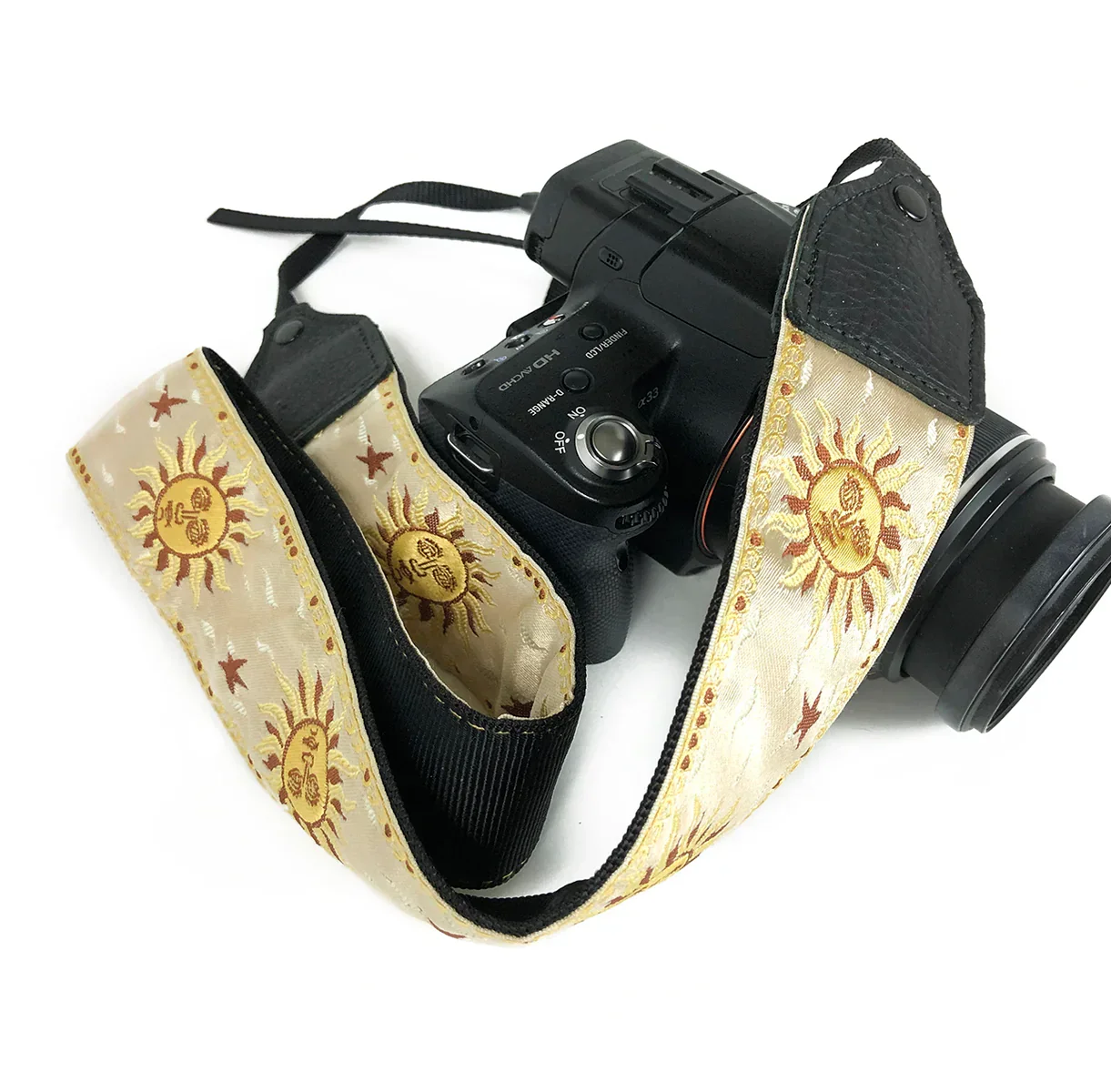 Perri's Leathers Ltd. 2" Jacquard Camera Strap (Gold Suns) - Image 6
