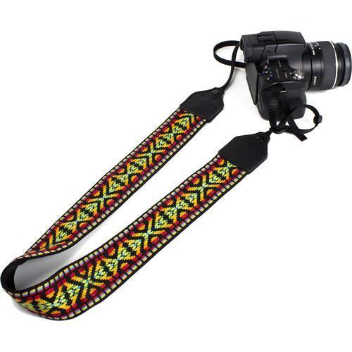 Perri's Leathers Ltd. 2" Jacquard Camera Strap (Hootenanny Red/Yellow/Green) - Image 2
