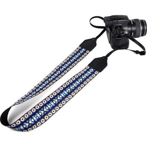 Perri's Leathers Ltd. 2" Nylon Camera Strap (Retro Hootenanny Blue/White) - Image 3
