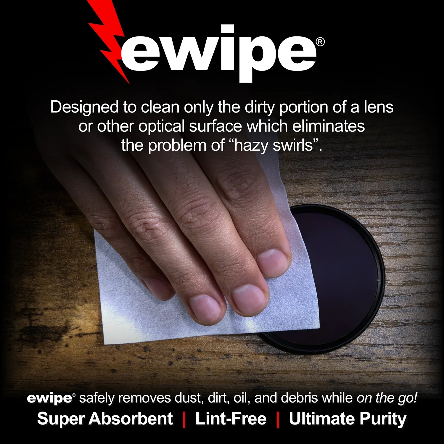 Photographic Solutions E-Wipe Pre-Moistened Optic Pads (24-Pack) - Image 4
