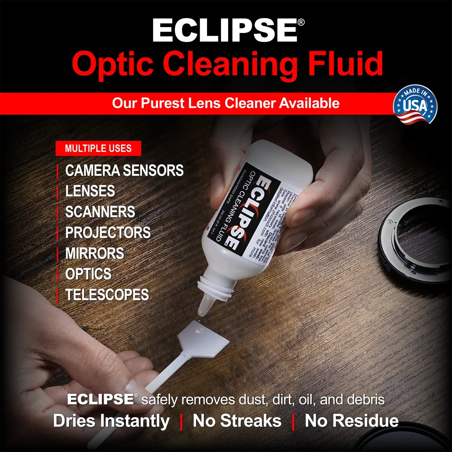 Photographic Solutions ECS Eclipse Optic Sensor Cleaning Solution - 1/2 oz. (15 ML) - Image 2