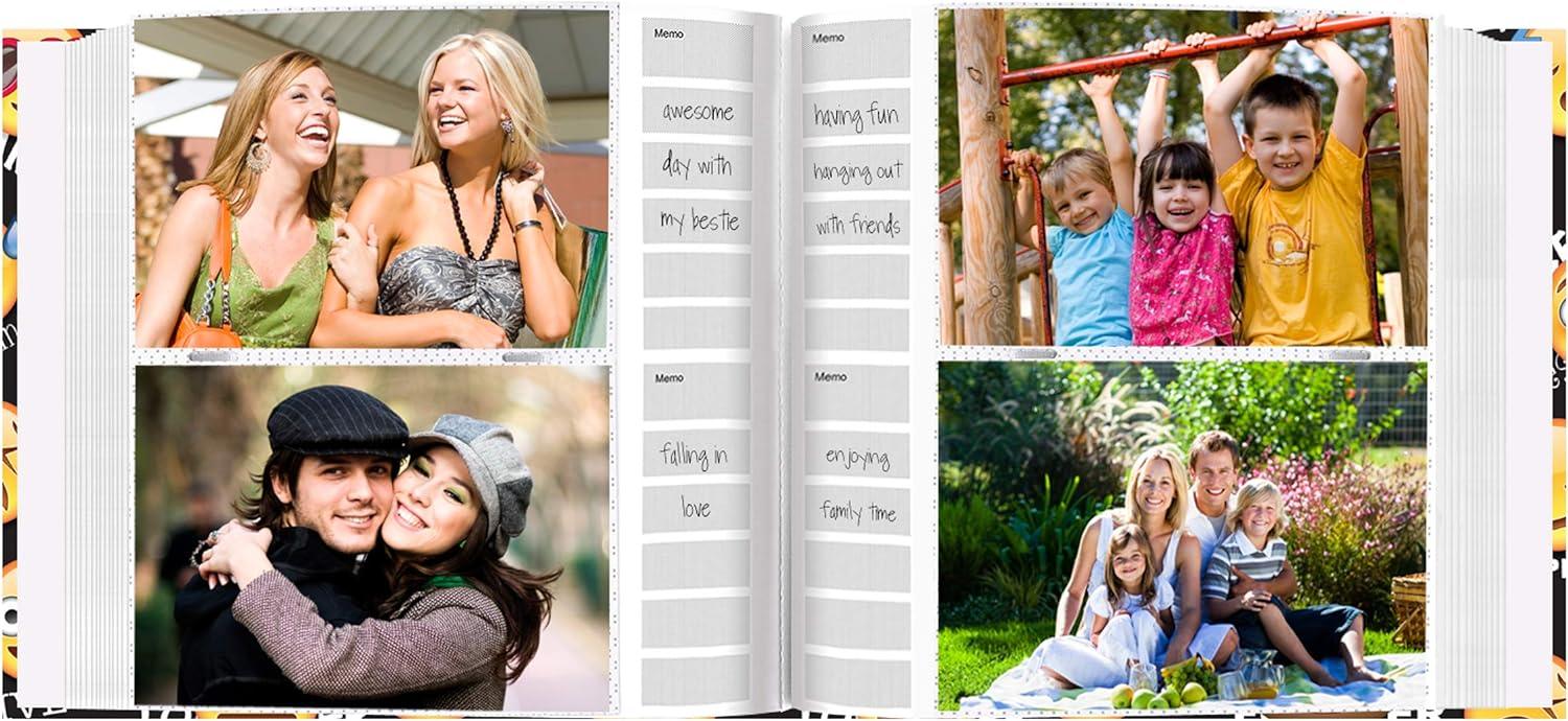 Pioneer Photo Albums Emoji 4x6 Photo Album (200 Pocket, Black) - Image 3