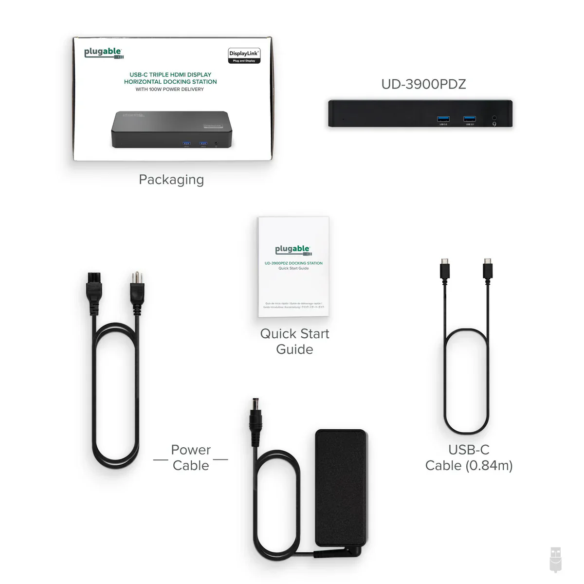 Plugable USB-C Triple Display Docking Station w/ 100W PD Laptop Charging & 3 x HDMI - Image 8