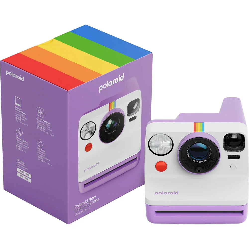 Polaroid Now Gen 3 i-Type Instant Camera (Purple) - Starter Bundle - Image 3