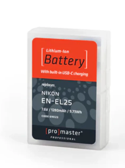 ProMaster EN-EL25 Battery for Nikon with USB-C Charging - Image 2