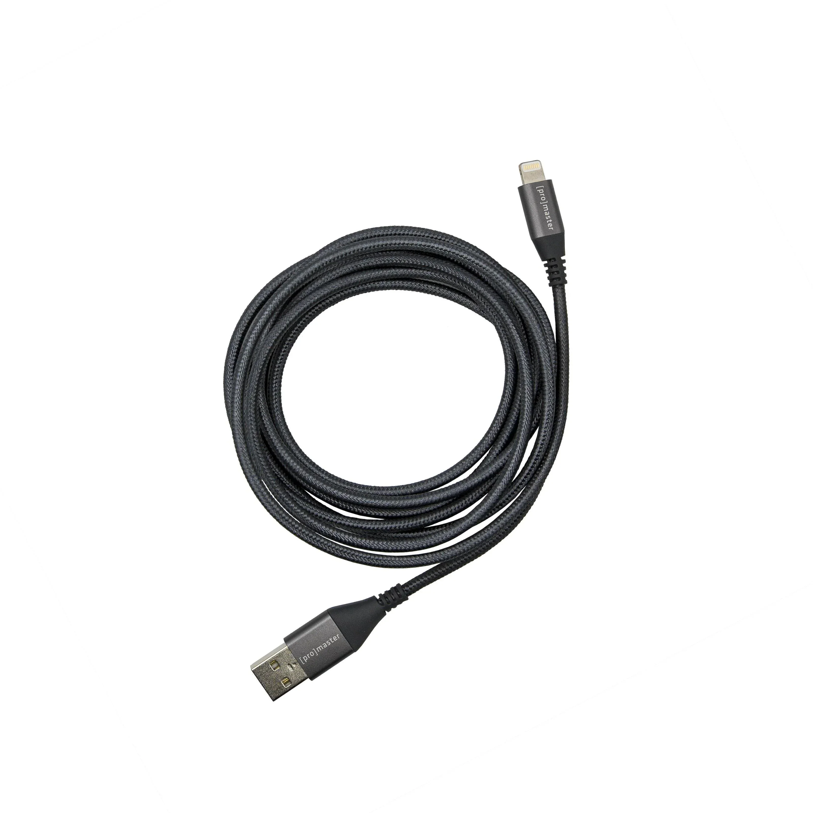 ProMaster Lightning to USB A iPhone Charger Cable - 6.6' (Grey)