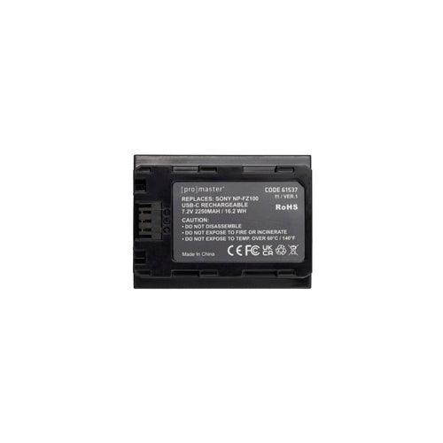 ProMaster NP-FZ100 Li-ion Battery for Sony w/ USB-C Charging - Image 2