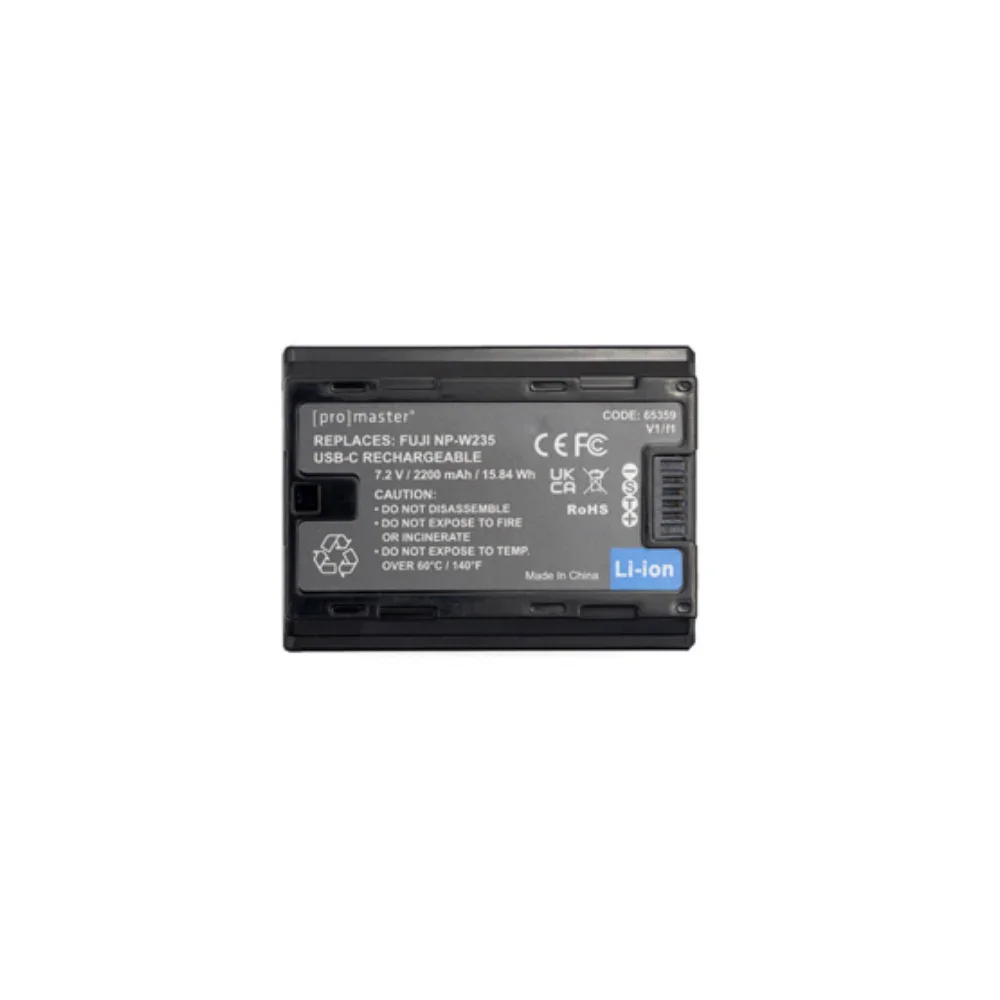 ProMaster NP-W235 Li-ion Battery for Fujifilm w/ USB-C Charging - Image 3