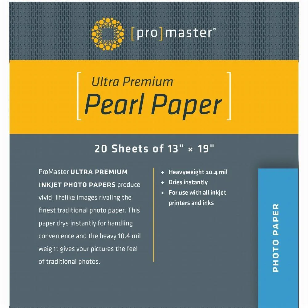 ProMaster Pearl Inkjet Photo Paper - 13 x 19'' - 20 Sheets