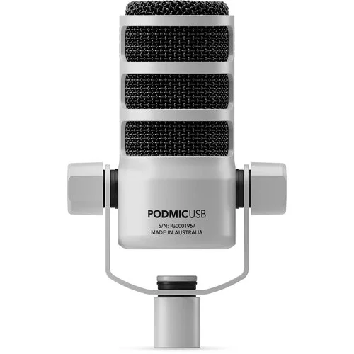 RODE PodMic USB and XLR Dynamic Broadcast Microphone (White) - Image 4