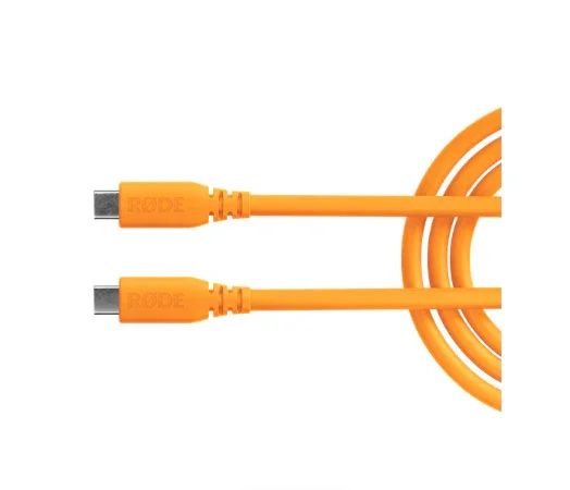 RODE SC27 SuperSpeed USB-C to USB-C Cable (Orange, 6.6') - Image 2