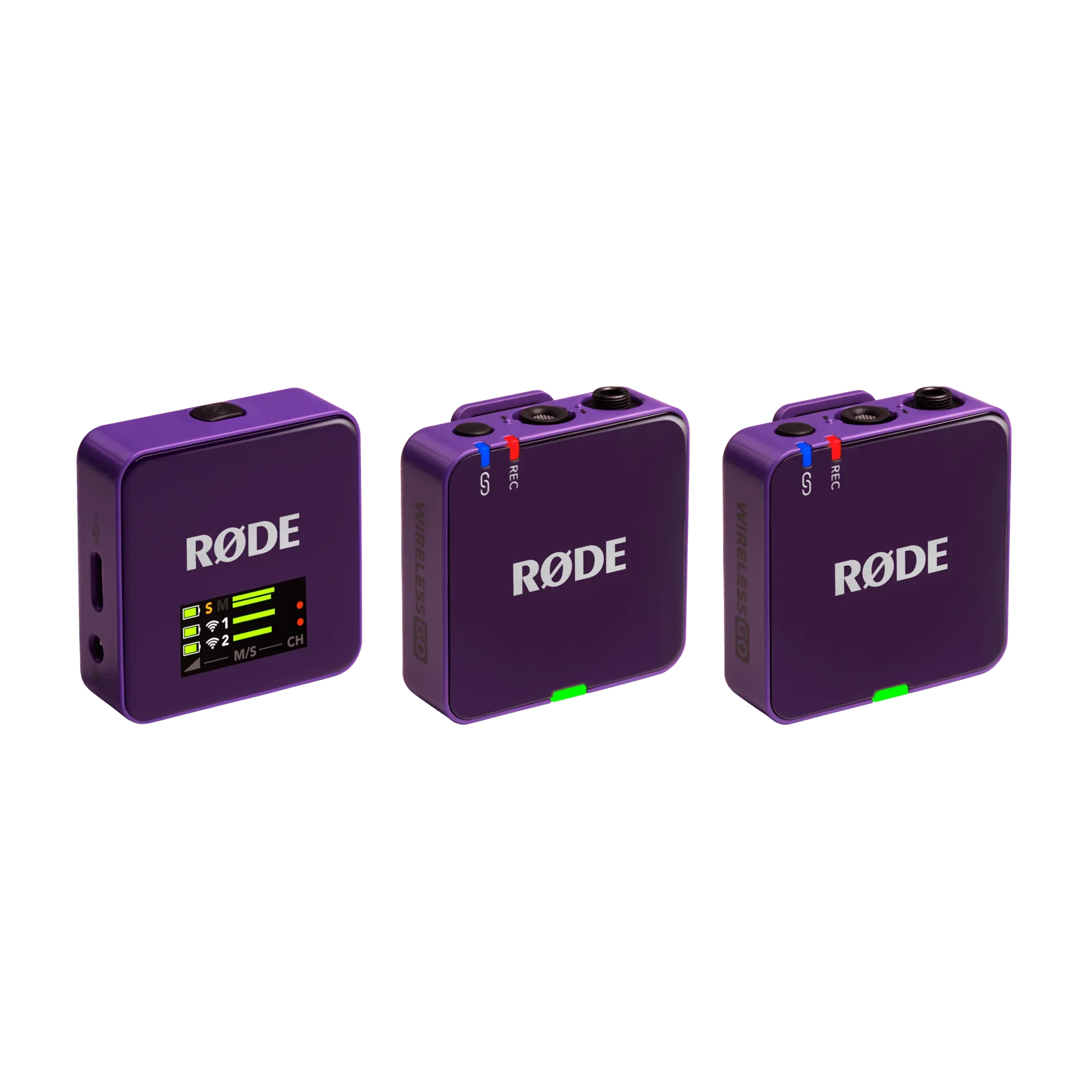 RODE Wireless GO (Gen 3) 2-Person Compact Digital Wireless Microphone System/Recorder (2.4 GHz, Purple)
