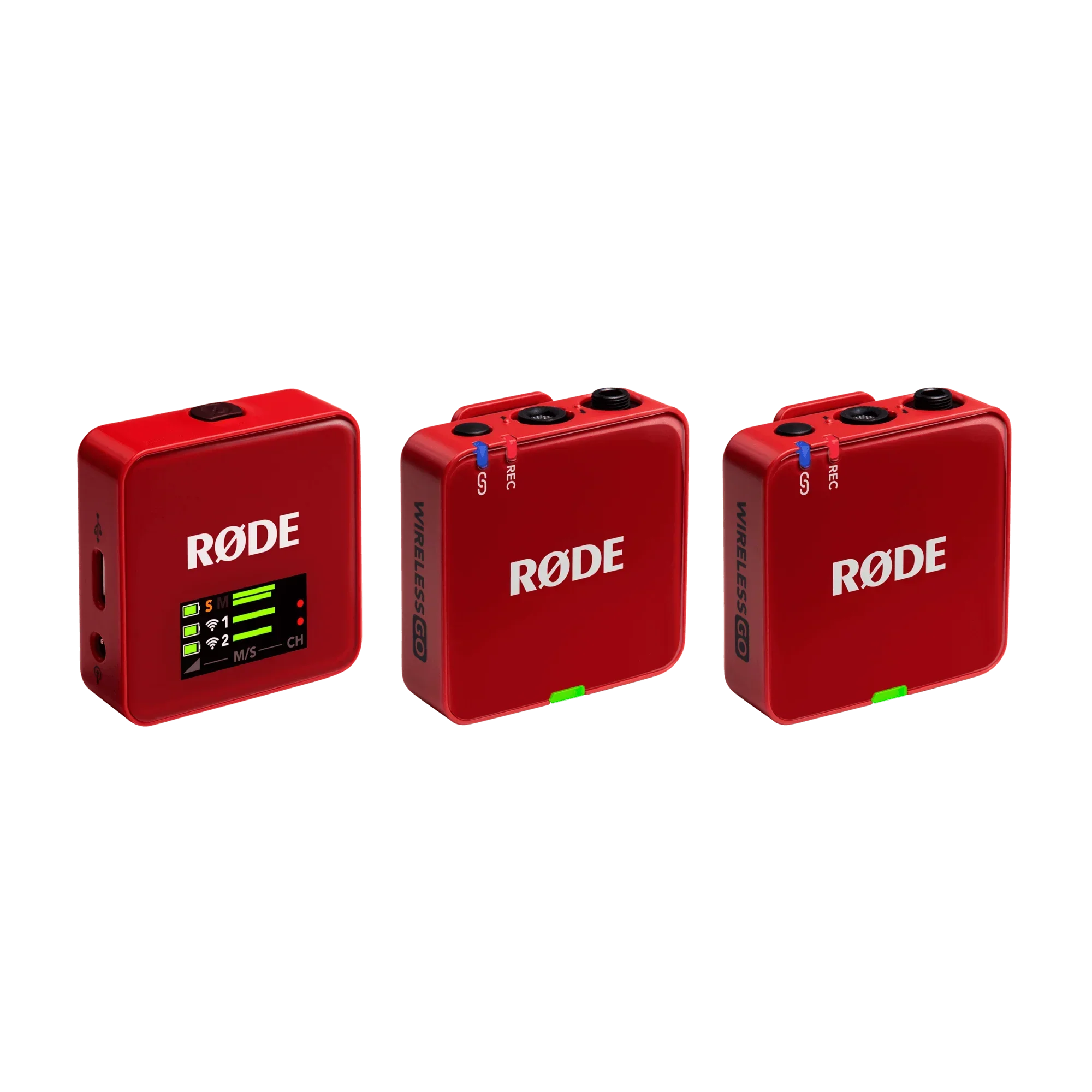 RODE Wireless GO (Gen 3) 2-Person Compact Digital Wireless Microphone System/Recorder (2.4 GHz, Red)