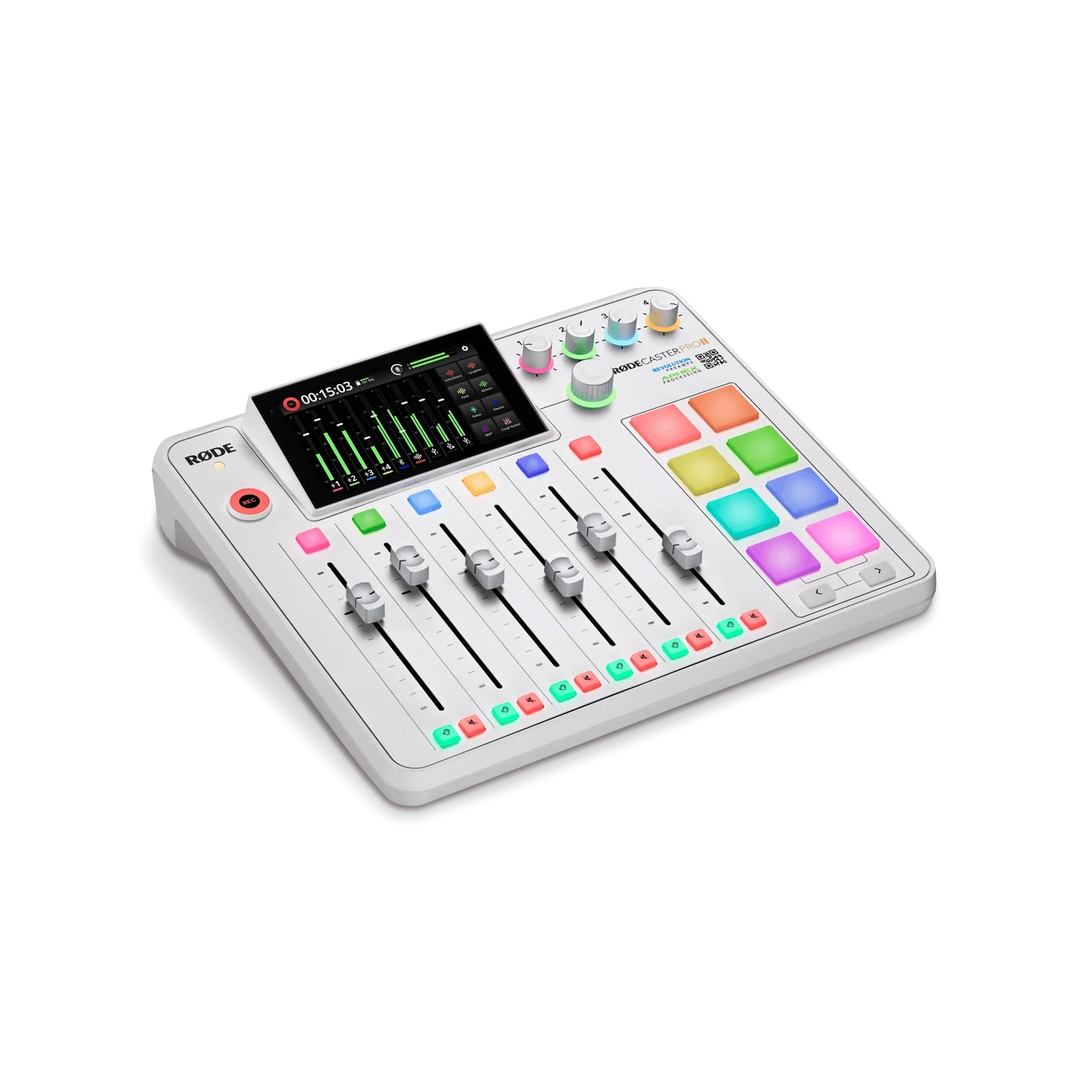 RODE RODECaster Pro II Integrated Audio Production Studio (White) - Image 3