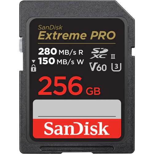 SanDisk Extreme PRO UHS-II SDXC Memory Card - 256GB