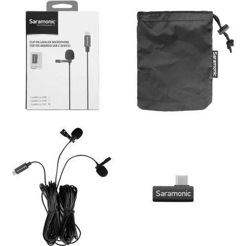 Saramonic LavMicro U3C Dual Omnidirectional Lavalier Microphones with USB Type-C Connector for Android Devices (19.6' Cable) - Image 2