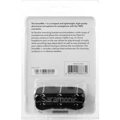 Saramonic SmartMic+ Compact Directional Microphone with 3.5mm TRRS Plug for Mobile Devices - Image 10