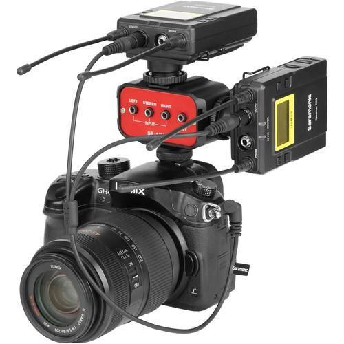 Saramonic SR-C2004 Dual Locking 3.5mm to Right-Angle 3.5mm Output Y-Cable for Two Wireless Receivers (13") - Image 4