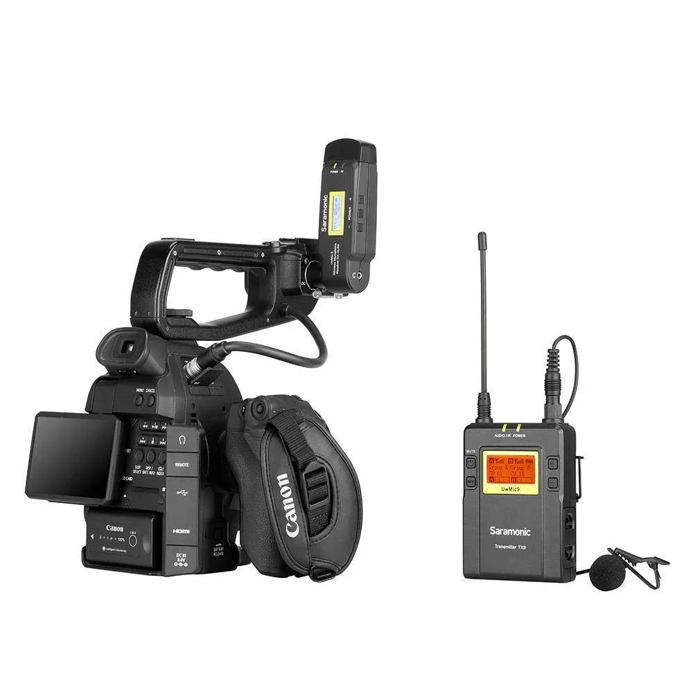 Saramonic UwMic9 TX9+RX-XLR9 UHF Wireless Lavalier Mic System with Plug-On Receiver - Image 2