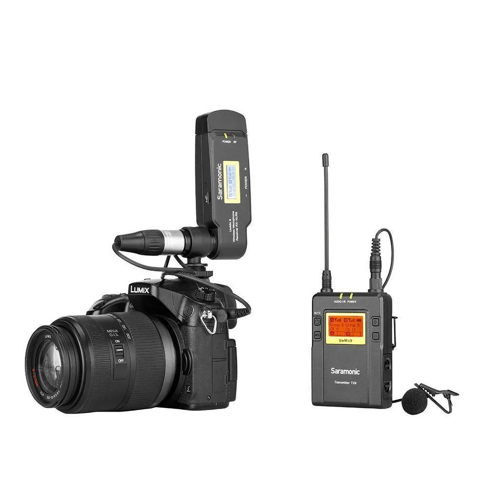 Saramonic UwMic9 TX9+RX-XLR9 UHF Wireless Lavalier Mic System with Plug-On Receiver - Image 3