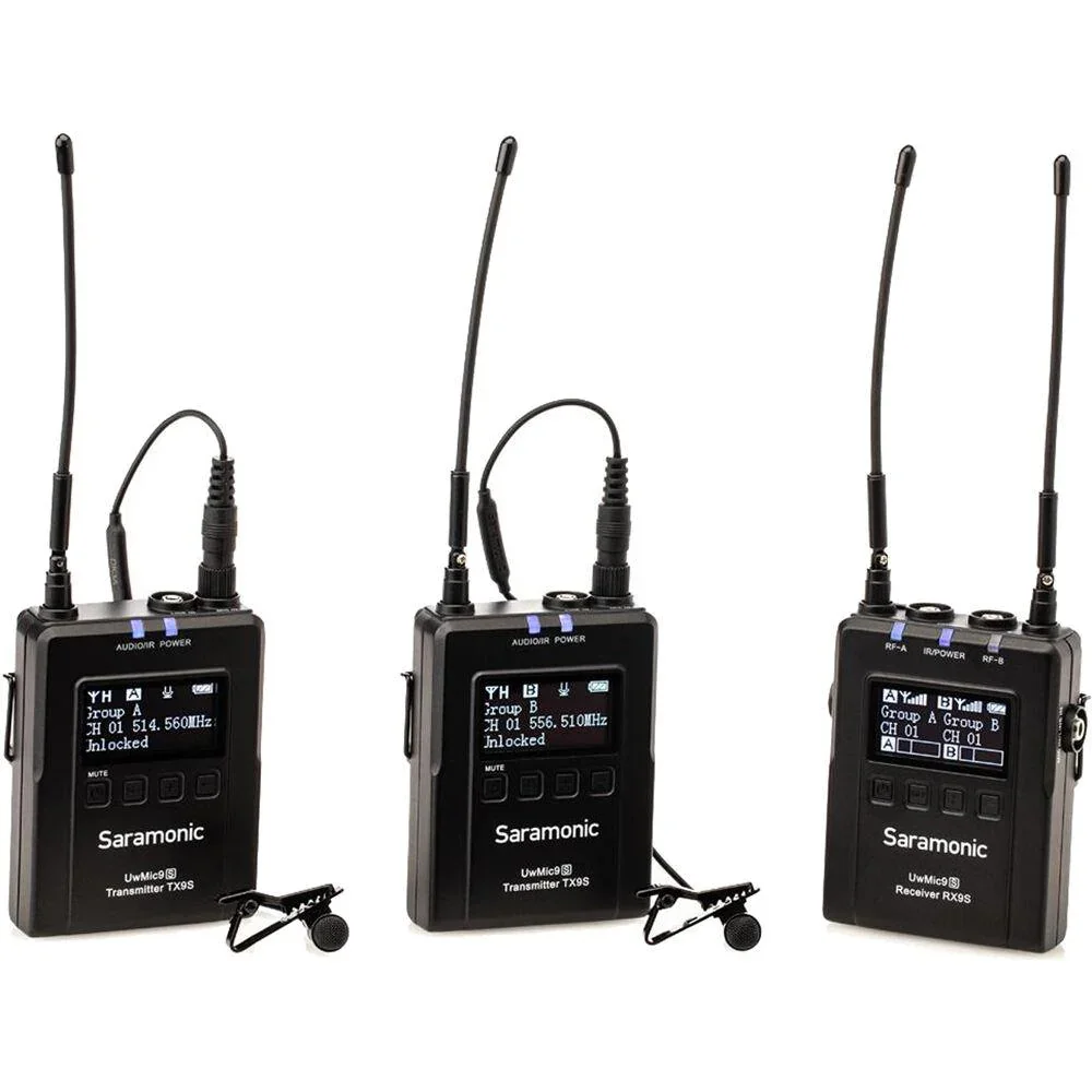 Saramonic UWMIC9S KIT2 2-Person Camera-Mount Wireless Omni Lavalier Microphone System (514 to 596 MHz) - Image 10