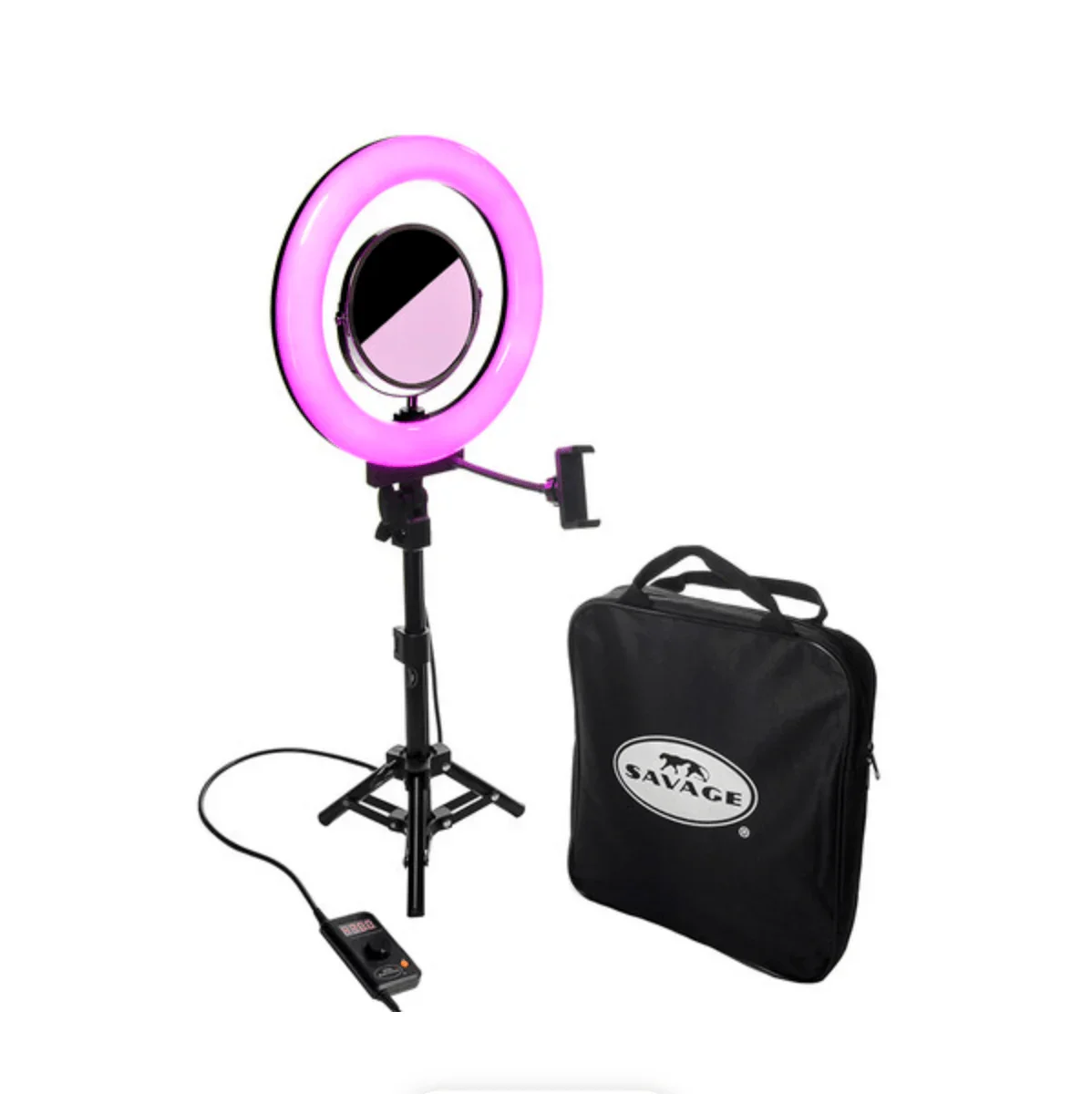 Savage 12" Bi-Color RGB Tabletop Ring Light with Stand and Carrying Case