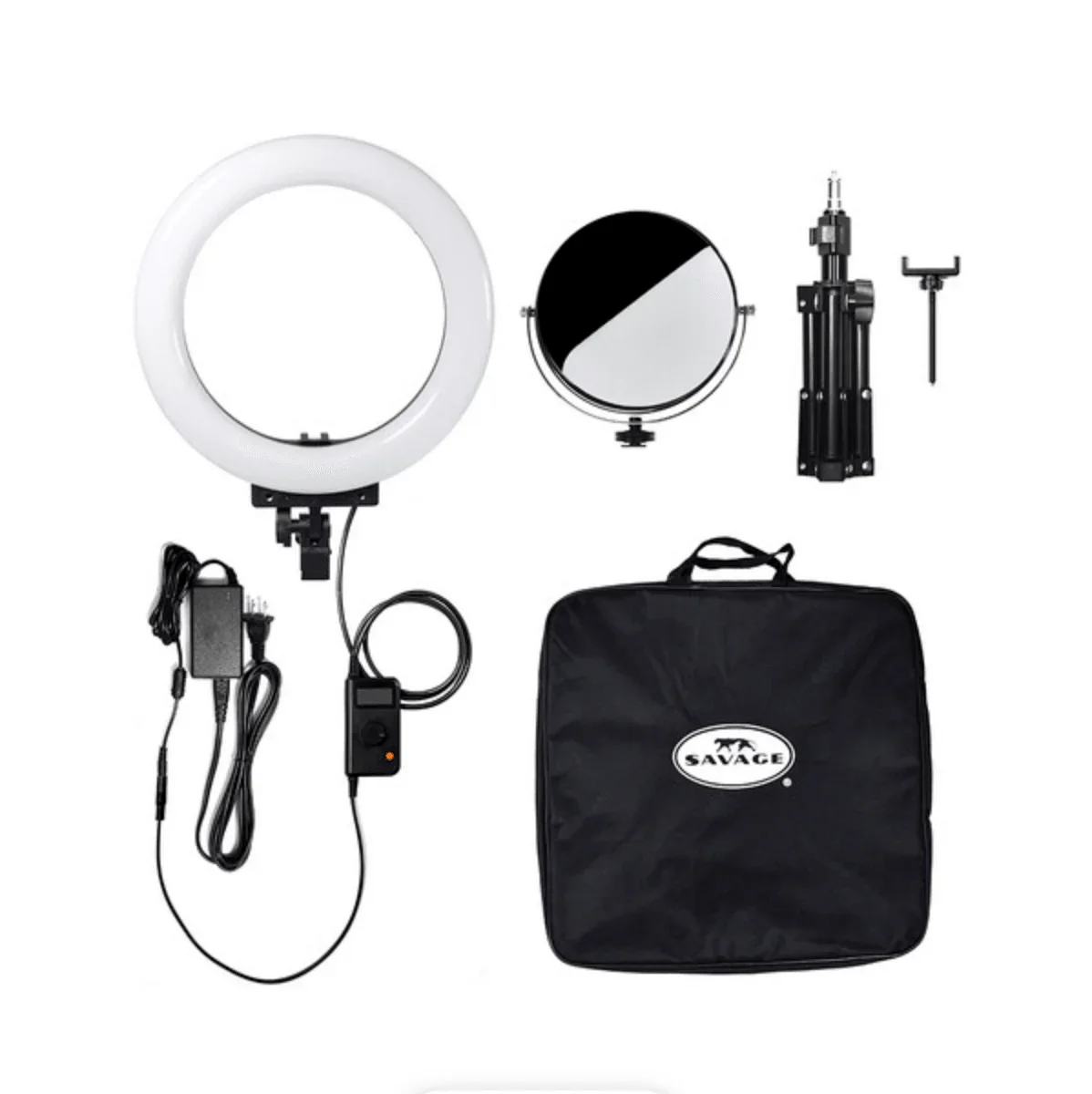 Savage 12" Bi-Color RGB Tabletop Ring Light with Stand and Carrying Case - Image 12