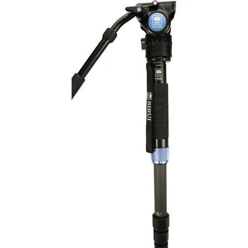 Sirui 10X Carbon Fiber 4 Section Monopod with Feet and VH10X Head - Image 2