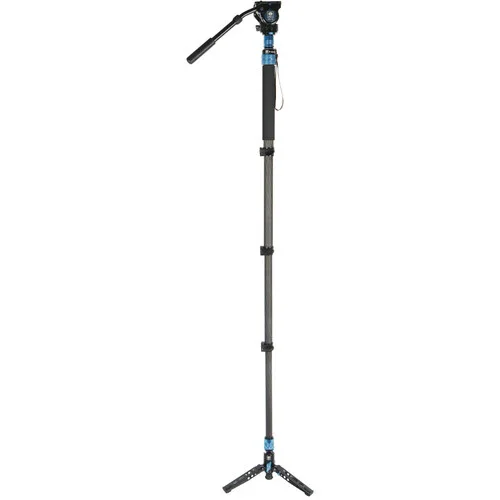 Sirui P-424FS 4-Section Carbon Fiber Monopod with VH-10 Video Head - Image 4