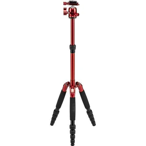 Sirui T-005RK T-0S Series Travel Tripod with B-00 Ball Head (Red, Aluminum)
