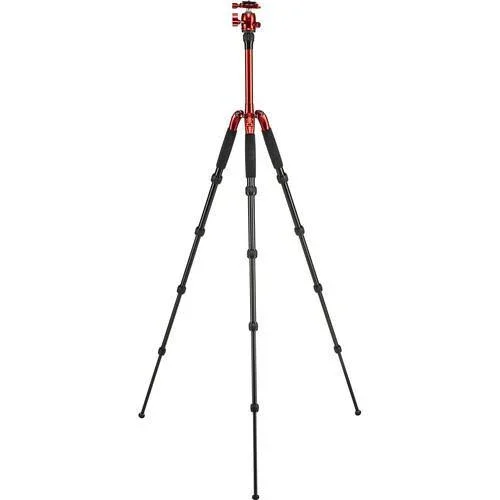 Sirui T-005RK T-0S Series Travel Tripod with B-00 Ball Head (Red, Aluminum) - Image 2