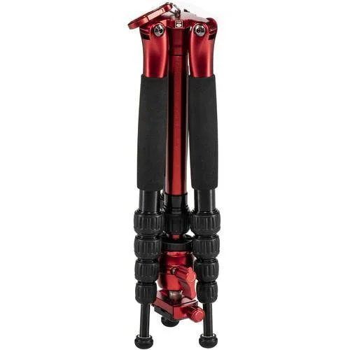 Sirui T-005RK T-0S Series Travel Tripod with B-00 Ball Head (Red, Aluminum) - Image 6