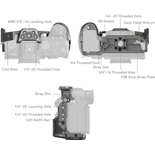 SmallRig Cage for Sony a1 II and a9 III Mirrorless Cameras - Image 4