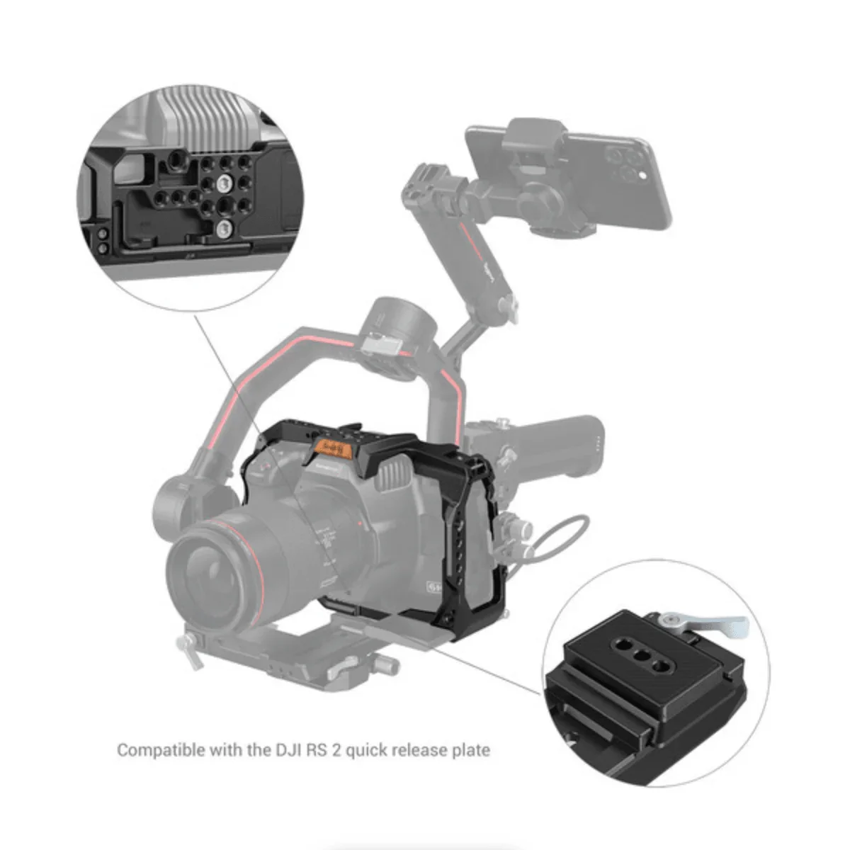 SmallRig Full Cage for Blackmagic Pocket Cinema Camera 6K Pro - Image 9